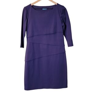 J McLaughlin Catalina Cloth Navy Blue Layered Tiered Dress‎ M